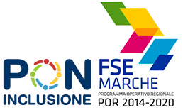 Logo PON Inclusione e logo FSE Marche